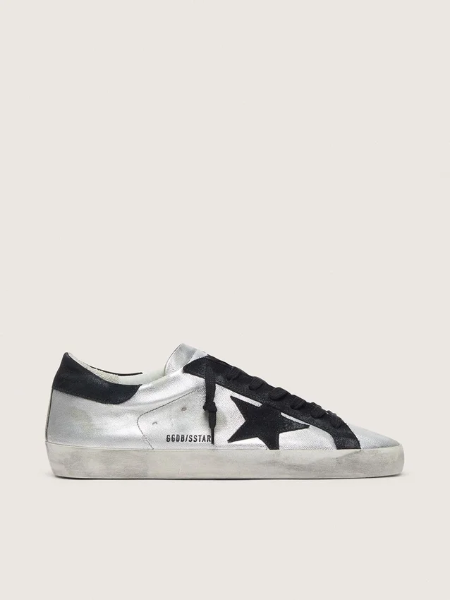Men's Super-Star in silver leather