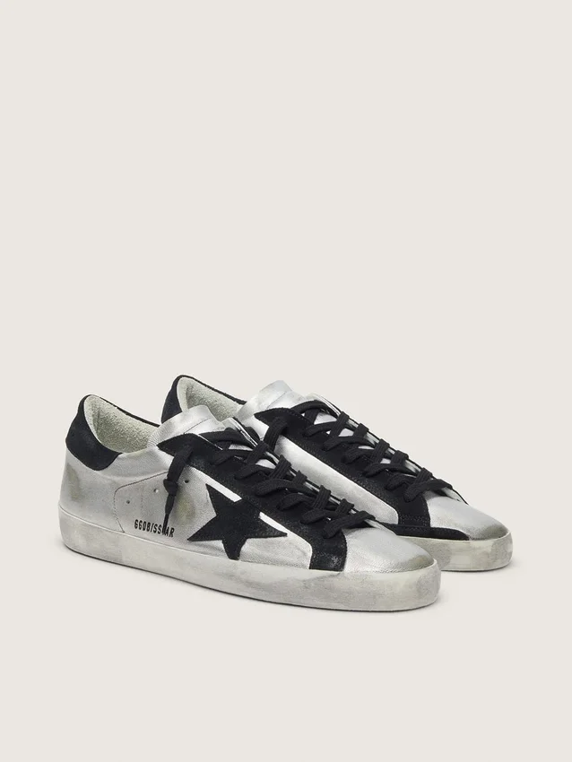 Men's Super-Star in silver leather