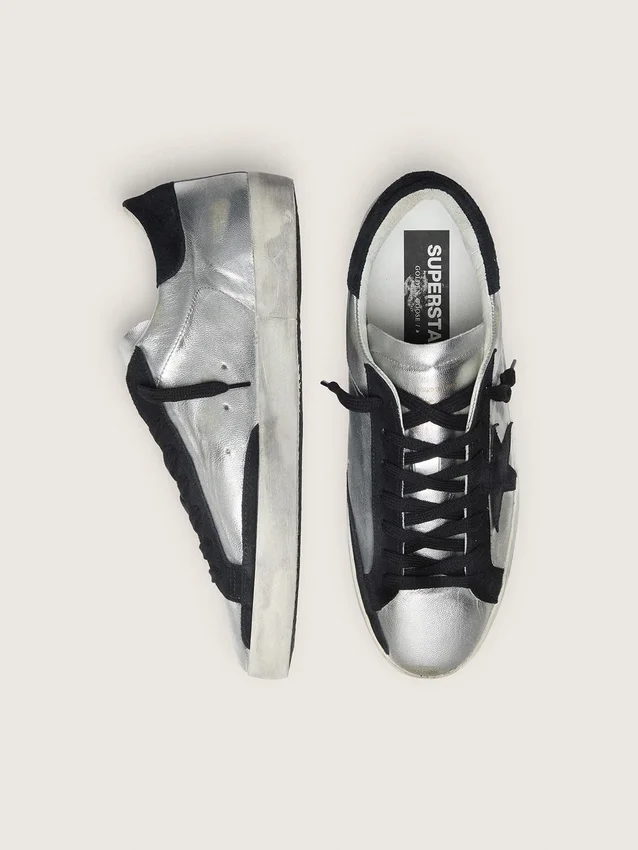 Men's Super-Star in silver leather