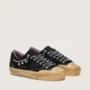 Men's Super-Star LAB in black laminated suede and nylon with raised star and laces with crystals