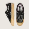 Men's Super-Star LAB in black laminated suede and nylon with raised star and laces with crystals