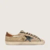 Men's Super-Star LTD in beige canvas with black leather star