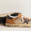 Men's Super-Star LTD in beige wool with brown leather star and camel inserts