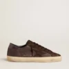 Men's Super-Star LTD in brown nubuck with suede star and purple leather heel tab