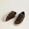 Men's Super-Star LTD in brown nubuck with suede star and purple leather heel tab