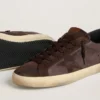 Men's Super-Star LTD in brown nubuck with suede star and purple leather heel tab
