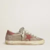 Men's Super-Star LTD in gray suede with red waxed suede star and heel tab