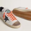 Men's Super-Star LTD in leather with black leather star and beige leather heel tab