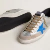 Men's Super-Star LTD in silver metallic suede with leather star and suede heel tab