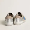Men's Super-Star LTD in silver metallic suede with leather star and suede heel tab