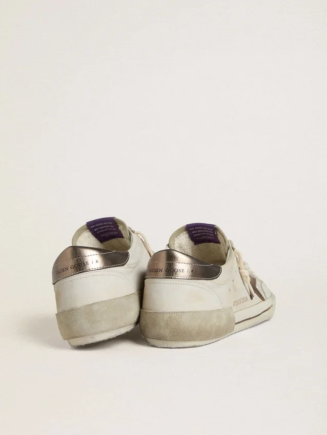 Men's Super-Star LTD in suede with brown leather star and metallic leather heel tab