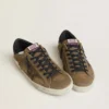 Men's Super-Star LTD in waxed suede with python-print star and nappa leather heel tab