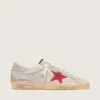 Men’s Super-Star LTD in white pony skin with red suede star