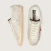 Men’s Super-Star LTD in white pony skin with red suede star