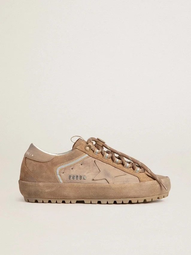 Men's Super-Star Ski in Dolmias and caramel suede with marble nubuck star and heel tab