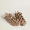 Men's Super-Star Ski in Dolmias and caramel suede with marble nubuck star and heel tab