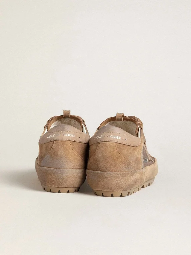 Men's Super-Star Ski in Dolmias and caramel suede with marble nubuck star and heel tab