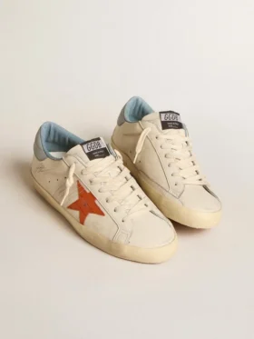 Men’s Super-Star with crocodile-print star and silver-blue heel tab