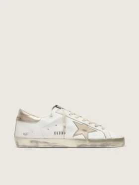 Men's Super-Star with gold sparkle foxing and lettering