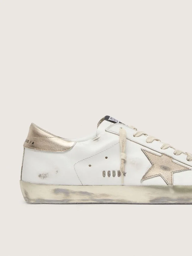 Men's Super-Star with gold sparkle foxing and lettering