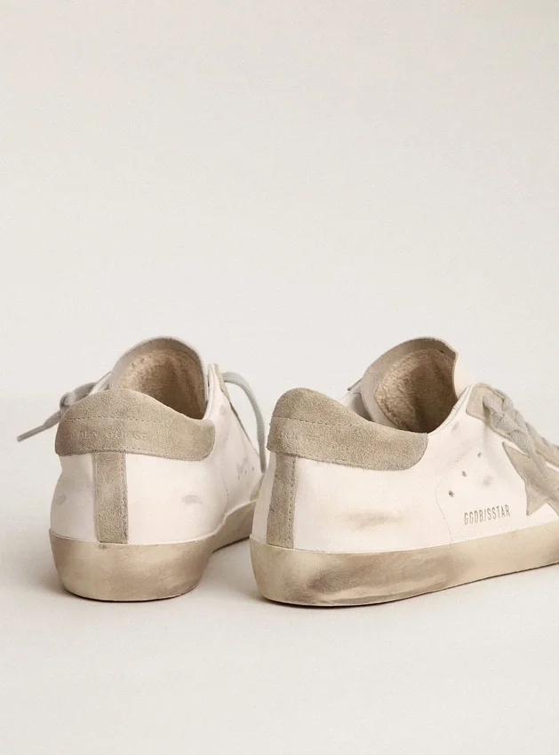 Men’s Super-Star with gray suede star and heel tab