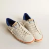 Men’s Super-Star with perforated star and blue suede heel tab