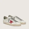 Men's Super-Star with red suede star and green leather heel tab
