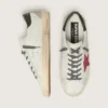 Men's Super-Star with red suede star and green leather heel tab