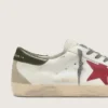 Men's Super-Star with red suede star and green leather heel tab