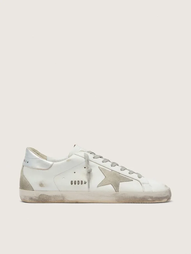Men's Super-Star with silver heel tab and lettering