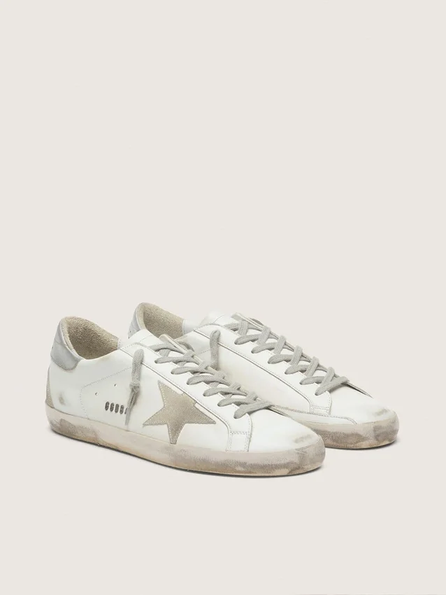 Men's Super-Star with silver heel tab and lettering