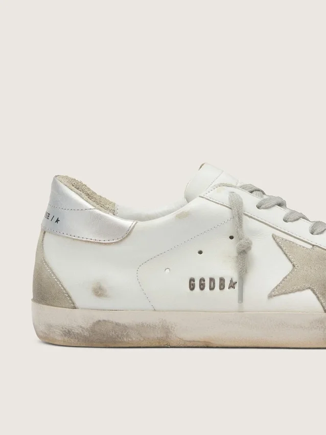 Men's Super-Star with silver heel tab and lettering