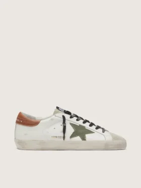 Men's Super-Star with star in olive green canvas