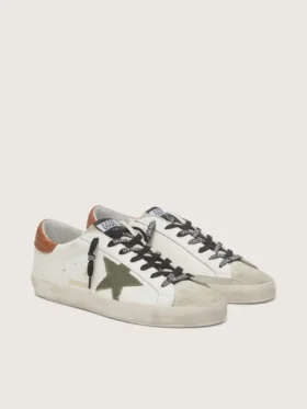 Men’s Super-Star with star in olive green canvas