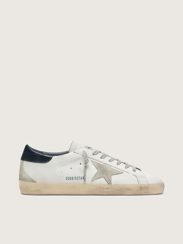Men's Super-Star with suede star and blue heel tab