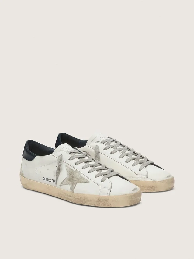Men's Super-Star with suede star and blue heel tab