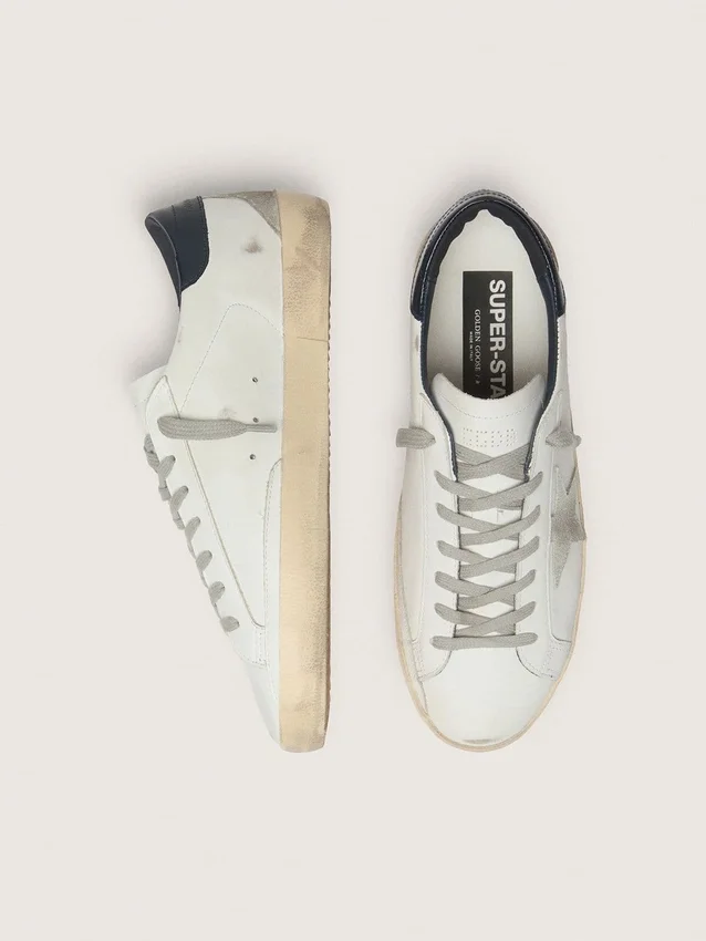 Men's Super-Star with suede star and blue heel tab