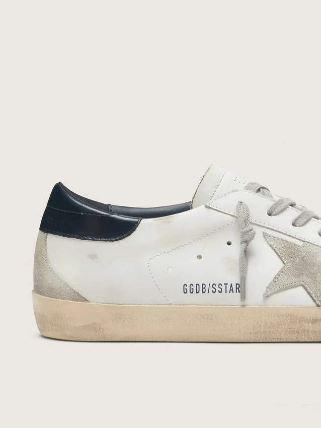 Men's Super-Star with suede star and blue heel tab