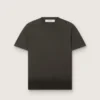 Men’s T-shirt in anthracite cotton jersey with perforated heart