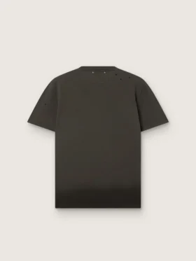 Men’s T-shirt in anthracite cotton jersey with perforated heart