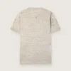 Men's T-shirt in gray melange jersey with vintage print