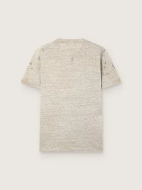 Men’s T-shirt in gray melange jersey with vintage print
