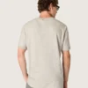 Men's T-shirt in gray melange jersey with vintage print