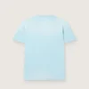 Men’s T-shirt in light blue cotton jersey with graphic print