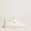 Men's Tenth Star in white leather