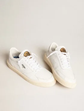 Men’s Tenth Star in white leather