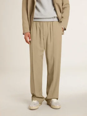 Men’s travertine-colored joggers