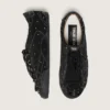 Men's True-Star in black suede with Swarovski crystals and black leather star