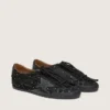 Men's True-Star in black suede with Swarovski crystals and black leather star