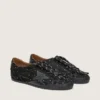 Men's True-Star in black suede with Swarovski crystals and black leather star